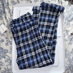 Brand New Nwt Love + Harmony Plaid Blue Pants Size M Pajama Plaid Pants, Blue Plaid Pants Pj, Womens Plaid Pj Pants, Plaid Pj Pants Set, Plaid Pajama Pants, M Pants, Blue Pants, New Love, Pants Color