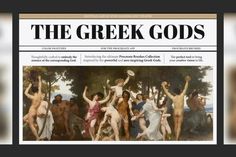 the greek gods are depicted in this newspaper