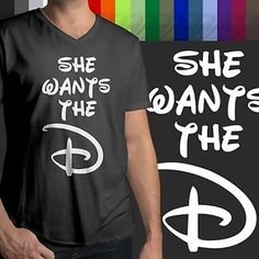 She Wants The D Funny Naughty Disney Humorous Hilarious Mens V-Neck T-Shirt She Wants The D, Funny Disney Shirts, Shirts For Teens Boys, Disney Trip Shirts, Funny Disney, Funny Sweaters, Princess Outfits, Shirts For Teens, Disney Tshirts