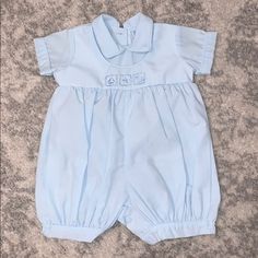 Adorable Will’beth Baby Boy Romper Size 3 Months Tags Were Removed But Never Worn .My Baby Outgrew It Classic Blue Short Sleeve Set, Cute Blue Sets For Baptism, Cute Fitted Light Blue Sets, Cute Blue Baptism Set, Baby Boy Romper, Boys Romper, My Baby, 3 Months