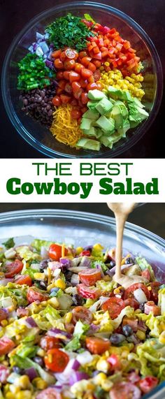 the best cowboy salad is made with chopped vegetables