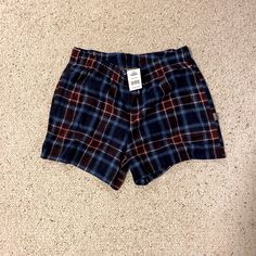 Brand New, Never Worn, Tag Still Attached Eddie Bauer Microfleece Women’s Sleep Shorts In A Beautiful Indigo/Blue With Purple/Red. Cozy And Comfortable. Color: Indigo/Red Size: Medium New With Tags Casual Plaid Pajama Shorts With Elastic Waistband, Casual Plaid Bottoms For Sleep, Casual Plaid Short Sleepwear, Plaid Short Bottoms For Loungewear, Holiday Pajamas Women, Plaid Pajama Pants, Style 2023, Pajamas Comfy, Eddie Bauer Women