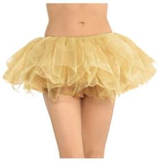 a women's yellow tulle skirt is shown