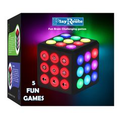 PRICES MAY VARY. FUN BRAIN-TRAINING GAMES - The Play Route Light Up Cube offers five (5) fun and exciting Light, Memory, and Brain Games. An engaging electronic handheld game toy that's an ideal Travel accessory for kids and Teens ages 6-12 years old. IDEAL GIFT FOR GIRLS AND BOYS - This Light Up Cube is ideal for kids Teens and even Adults. The 4 fun light-up games make it the best gift idea for children Boys & Girls of all ages for christmas, Holidays, Birthdays, or any other occasion. IMPROVE Cool Toys For Boys, Sensory Toys For Kids, Brain Memory, Fun Brain, Cube Toy, Card Games For Kids, Memory Games For Kids, Cool Gifts For Kids, Memory Game