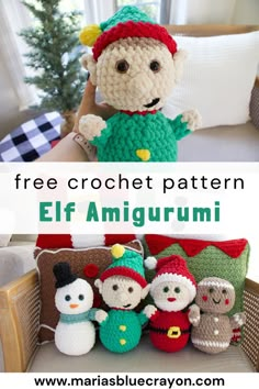 the crochet pattern for an elf amigurmi is featured in this article