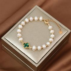 This beautiful Freshwater pearl bracelet ranges between 7-8mm in size and consists of beautiful and lustrous pearls in AAAA+ quality. All pearls in this bracelet are round and are strung with silk thread and double-knotted between each pearl. Known as the 'icon' of cultured pearls, Freshwater pearls have graced the necks, ears, fingers, and wrists of women for decades. Huge Tomato imports their Freshwater pearls from the Freshwater rs of Japan, grown in the Pinctada fucata oyster. All of our Fre Elegant Jewelry With 8mm Beads For Mother's Day, Elegant 8mm Beads Jewelry For Mother's Day, Elegant 8mm Beaded Jewelry For Mother's Day, Elegant Pearl Jewelry, Gold Bead Bracelet, Pearl Bracelet Gold, Pearl Clasp, Clover Bracelet, Buy Pearls