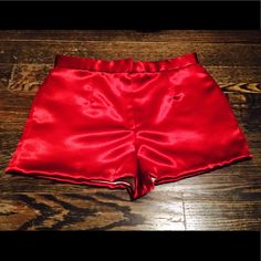 Red Silk Shorts Made For Me. Completely Lined. No Stains Tears Or Holes, And Still Brand New. Zips In Front And Has Hook And Eye Top Closure. Red Party Bottoms In Short Length, Red Party Bottoms Of Short Length, Red Short Length Bottoms For Night Out, Red Short Length Bottoms For Party, Red High-waisted Shorts For Party, Red High-waisted Shorts For Night Out, Hook And Eye, Silk Shorts, Red Silk