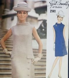 Sybil Connolly, Vogue Dress Patterns, Photo Envelope, Vintage Vogue Patterns, Sewing Vintage, Fashion 1960s, Sixties Fashion, Dress Making Patterns, Vogue Pattern