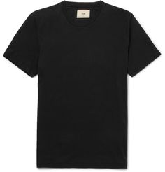 Black Assembly Cotton-Jersey T-Shirt | Folk | MR PORTER Washed Black Cotton Crew Neck T-shirt, Black Washed Cotton Tops, Black Washed Cotton T-shirt, Classic Washed Black Cotton Top, Basic Washed Black Cotton T-shirt, Common Projects Sneakers, Acne Studios Jeans, Folk Clothing, Briefcase For Men