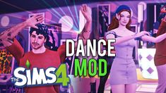 some people are dancing in the middle of a video game with text that reads, dance mod