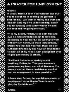 a prayer for an employee to pray