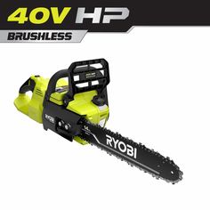 a yellow and black snow blower with the words brushless written on it