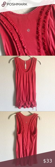 Lululemon Ruffle Back Tank Berry Berry, Buy And Sell, Crop Tops, Plus Size, Women's Top