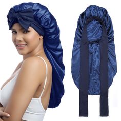 PRICES MAY VARY. 【Double Layer Satin Bonnet】: The satin sleep cap is made of double-layer satin fabric with a smooth surface, which is soft, comfortable, and skin-friendly. After wearing it, it can effectively reduce the friction on the hair when sleeping 【Not Easy to Slip】: Silk bonnet with tie band, the two straps are long enough to adjust the tightness, and the sleeping cap stays on the head all night. The cap is elastic, with comfortable and elastic broadband, which will not make you feel ti Sleep Bonnet, Women Sleeping, Silk Hair Bonnets, Hair Dreadlocks, Sleeping Cap, Silk Bonnet, Satin Bonnet, Hair Bonnet, Braids Hair