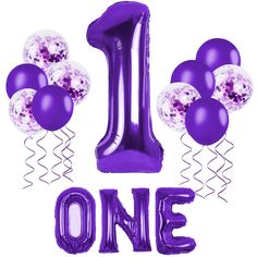 PRICES MAY VARY. 🎈【SHINY BEAUTIFUL PURPLE 1ST BIRTHDAY DECORATIONS FOR BOYS】Celebrating your kid’s 1st birthday or a surprise 1th wedding anniversary party? This ideal purple balloons are great as 1st birthday balloons, 1st anniversary or any first milestone. You could also use this number 1 balloons as a reward for the number one student or employee or the 1st full month celebration for your baby. There are endless possibilities 🎈【LARGE SIZE 40 Inch | MULTIPURPOSE】This purple first birthday b Balloons Purple, Number 1 Balloon, First Birthday Balloons, Purple Confetti, 1st Birthday Balloons, 1 Balloon, Boy Birthday Decorations, First Birthday Party Decorations, One Balloon