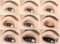 Matte brown asian eye makeup By iloveaday Make Up Mata, Make Up Kits, Make Up Gold, Chinese Makeup, Simple Eyeshadow, Eye Makeup Steps, Makeup Step By Step