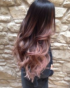 Gold Ombre Hair, Rose Gold Hair Ombre, Undercut Haircut, Rose Gold Balayage, 2020 Hairstyles, Gold Hair Colors, Black Hair Balayage, Hair Color Rose Gold, Brown Ombre Hair