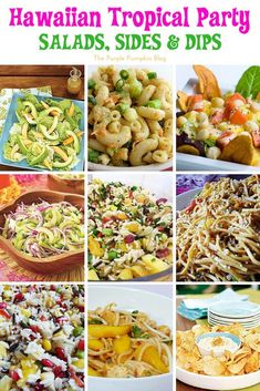 the hawaiian tropical party salads, sides and dips are great for any occasion