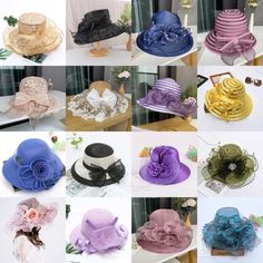 Womens Organza Derby Hat Bride Fascinator for Tea Party Bridal Wedding Dress Hat | eBay Wedding Dress Hat, Church Hats For Women, Bride Fascinator, Tea Party Activities, Wedding Bucket, Tea Party Bridal, Bridal Tea Party, Tea Party Wedding, Bridal Tea