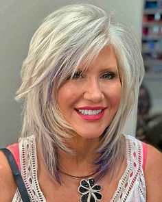 12 Low Maintenance Hairstyles with Bangs for Older Women Medium Shaggy Hairstyles, Thick Coarse Hair, Shaggy Hairstyles, Shag Hairstyles, Coarse Hair, Haircuts For Medium Hair, Haircut For Older Women, Hairstyles Over 50, Haircuts For Fine Hair