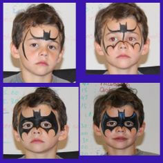 Superhero Face Painting Easy, Face Painting How To Step By Step, Face Painting Step By Step Easy, Step By Step Face Painting Easy, Batman Face Paint Easy, Face Painting Superhero, Face Painting Tutorials Step By Step, Easy Face Painting Designs Step By Step, Fast Face Painting Designs