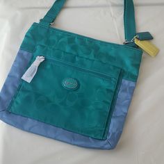 Colorful Coach Crossbody Bag Nwt Green Coach Purse, Loungefly Purse, Versace Bag, Coach Leather Bag, White Crossbody Bag, Coach Crossbody Purse, Brown Leather Crossbody Bag, Guess Handbags, Black Leather Crossbody Bag