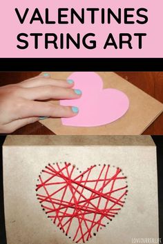 Valentines card DIY. String Art Patterns Free, Heart String Art, String Art Tutorials, String Art Patterns, String Art Diy