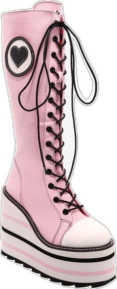 High-top Platform Boots With Zipper For Spring, Casual Platform Boots With Zipper For Spring, Trendy Pink Boots With Zipper Closure, Pink Platform Boots For Streetwear, Pink High-top Boots With Lug Sole, High-top Pink Boots With Lug Sole, Pink Knee-high Platform Boots For Spring, Spring Pink Knee-high Platform Boots, Trendy Pink High Ankle Platform Boots