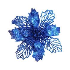 a blue flower on a white background