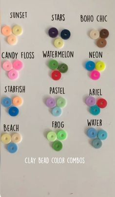 the colors of buttons are labeled in different ways