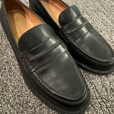 Never Worn.. Nothing Wrong With Them. Doing Alittle Closet Cleaning Loafers Madewell, Closet Cleaning, Cleaning Closet, Madewell Shoes, Loafer Flats, Madewell, Black Color, Loafers, Size 6