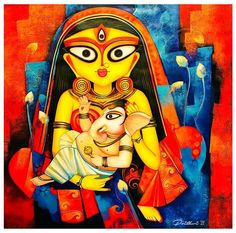 Rangoli Colours, Durga Painting, Sun Painting, Art Jewelry Design, Kali Goddess, Art And Craft Videos, Ganesha Painting, Workshop Ideas