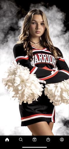 a beautiful young woman in a cheerleader uniform