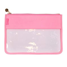 Simply Southern - Ballet Preppy Plain Clear Zip Bag Clear Rectangular Bag With Zipper Closure, Trendy Rectangular Nylon Cosmetic Bag, Trendy Nylon Rectangular Cosmetic Bag, Trendy Nylon Cosmetic Bag, Pink Pouch With Zipper Pocket For On-the-go, Pink On-the-go Pouch With Zipper Pocket, Clear School Bags With Zipper Pouch, Trendy Pink Cosmetic Bag With Zipper Pocket, Rectangular Nylon Cosmetic Bag With Zipper Pocket