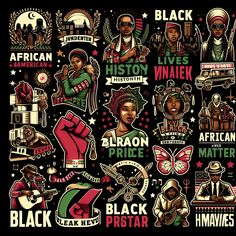 an image of black history stickers