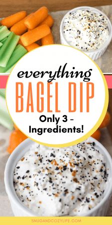 everything bagel dip only 3 ingredients are needed to make this delicious appetizer