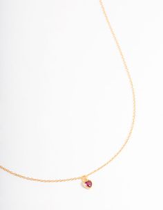 You can never have too many gold staple pieces! Fine accessories from our Gold Plated collection are crafted with genuine, gold-plated sterling silver — so you never have to take them off! | Lovisa Gold Plated Sterling Silver Stone Heart Necklace Valentine's Day Gold Jewelry With Gemstones, Valentine's Day Gold Gemstone Jewelry, Pink Gold Jewelry With Adjustable Chain For Gift, Pink Gold Jewelry With Delicate Chain As Gift, Pink Gold Delicate Chain Jewelry Gift, Pink Gold Jewelry With Delicate Chain For Gift, Gold Heart Birthstone Necklace Gift For Her, Gold Birthstone Necklace With Heart Charm For Valentine's Day, Valentine's Day Gold Birthstone Necklace With Heart Charm