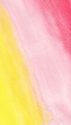 an abstract painting with pink, yellow and red colors on it's surface that looks like watercolor