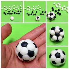 there are many different pictures of balls in the process of making them look like they have been made out of plastic