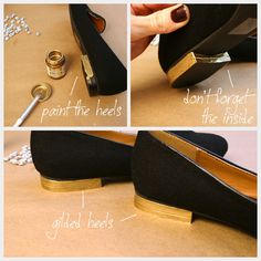 Diy Heels, Ugg Adirondack, Gold Loafers, Michael Kors Handbags Outlet, Witch Shoes, Ugg Dakota, Diy Sandals