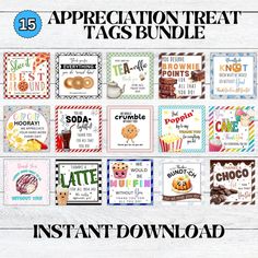 an image of the appreciation treat tags bundle