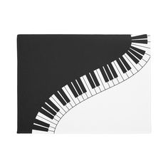 the piano keyboard is designed to look like it has been painted on black and white