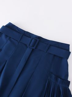 This Pintuck Pocket Skirt-Navy is a versatile piece that adds style and functionality to your wardrobe. The elegant pintuck design and convenient pockets make it a must-have! Navy Pleated Skirt Bottoms For Workwear, Navy Pleated Skirt For Workwear, Fitted Pleated Skirt With Elastic Waistband For Work, Elegant Skirt Bottoms With Pockets, Workwear Pleated Skirt With Elastic Waistband, Casual Pleated Skirt With Belt Loops For Work, Solid Color Pleated Skirt With Pockets, High Waist Solid Pleated Skirt For Work, Navy Pleated Skirt Bottoms For Spring