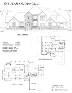 the plan and floor plans for this house