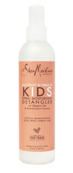 Sheamoisture Kids Extra Moisturizing Detangler for Curly Hair Coconut and. Hair Fair, Coconut Hair, Kids Curly Hairstyles, Slippery Elm, Unruly Hair, Hair Detangler, Shea Moisture Products, Hair Stuff, Hair Products