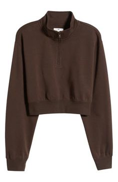 Dropped shoulders frame this quarter-zip sweatshirt that keeps you cozy and stylish at the same time. 18" length (size Medium) Quarter-zip closure Stand collar Ribbed cuffs and hem 68% cotton, 32% recycled polyester Machine wash, tumble dry Imported Not available for sale and shipment to Germany Quarter Zip Fleece, Brown Coffee, Quarter Zip Sweatshirt, Zip Sweatshirt, Stand Collar, Drop Shoulder, Quarter Zip, Not Available, Germany