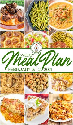 the weekly meal plan is here