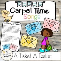 Carpet Games For Preschool, Literacy Games Preschool, Fun Letters, A Tisket A Tasket, Kindergarten Names, Letter Song, Unique Lettering, Name Game, Behavioral Analysis