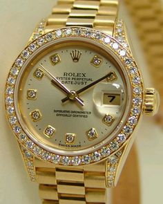 . Rolex Diamond, Rolex Watches Women, Swiss Army Watches, Expensive Jewelry Luxury, Gold Rolex, Rolex Watches For Men, Expensive Watches, Womens Watches Luxury, Rolex Watch