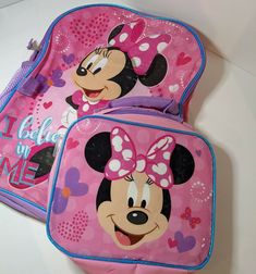 Disney Jr., Minnie Mouse, Backpack with Detachable Lunch Bag, School Backpack, Book Bag See photos with a tape measure for dimensions ---- Surfaces may show store shelf wear.  See photos. I usually ship on the same day or within 24 hours Monday through Friday.  I am a U.S. based seller and getting the item to the shipping service FAST is a priority to me.  Happy to provide exact measurements, answer questions or send additional photos if requested.  I do not use stock photos, See pictures for th Minnie Mouse Backpack, Disney Jr, School Lunch Bag, Bag School, Disney Junior, School Backpack, Book Bag, Kids Backpacks, Tape Measure